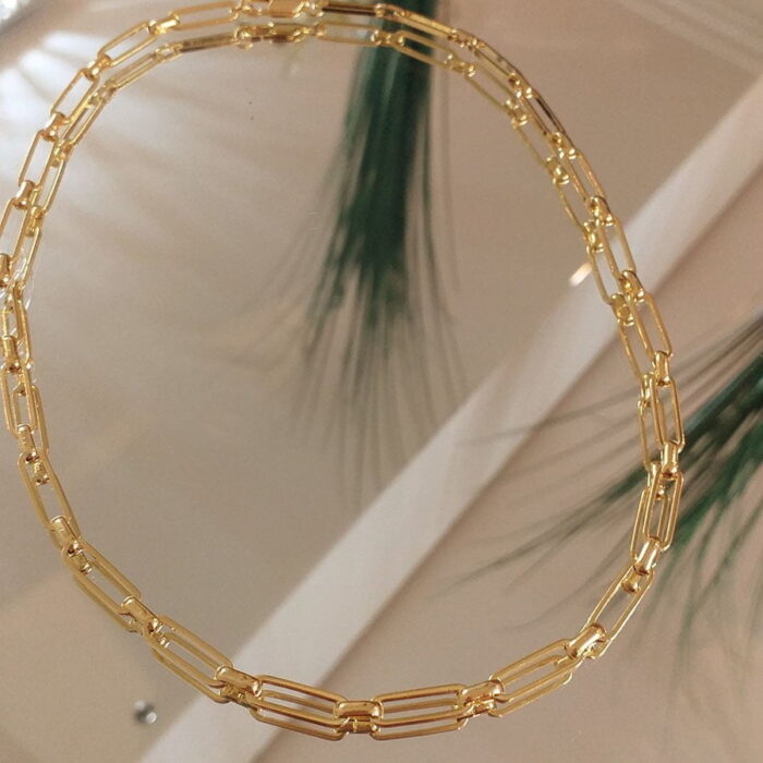 Colar elo liso retângulo p – 166927 - Imagem 1