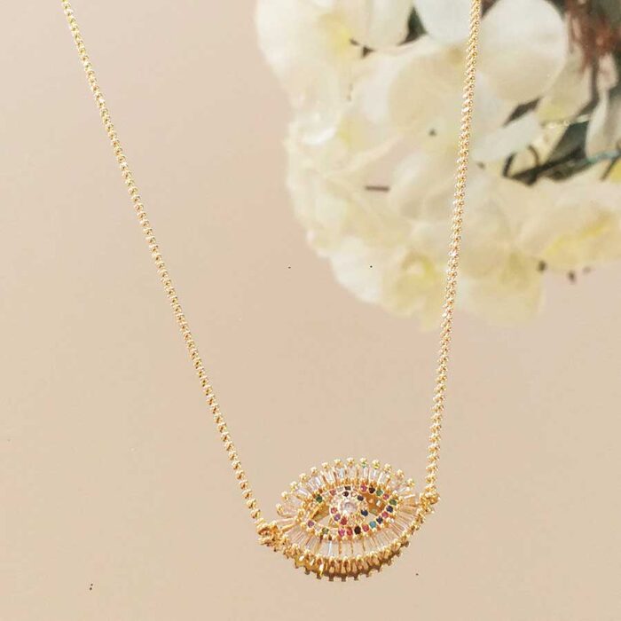 Colar olho de baguetinha - 2935 - Imagem 1