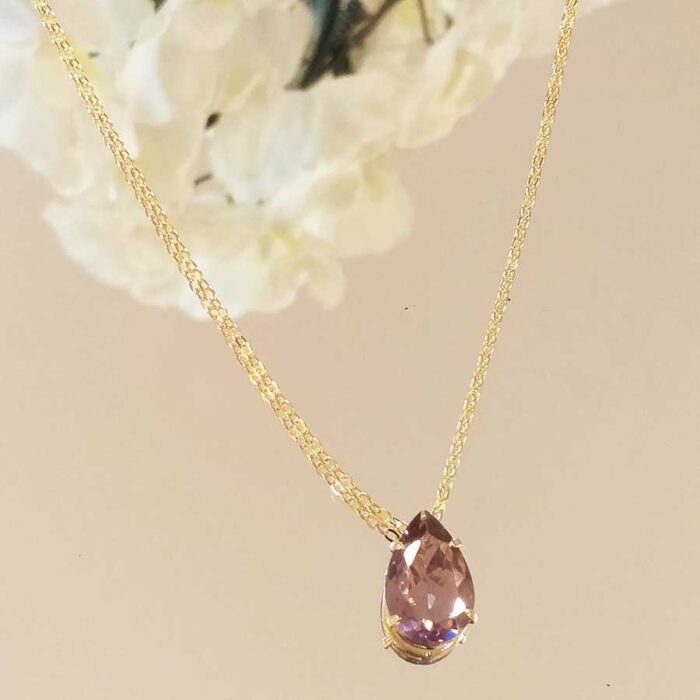 Colar gota (p) ametista – 2972 - Imagem 1