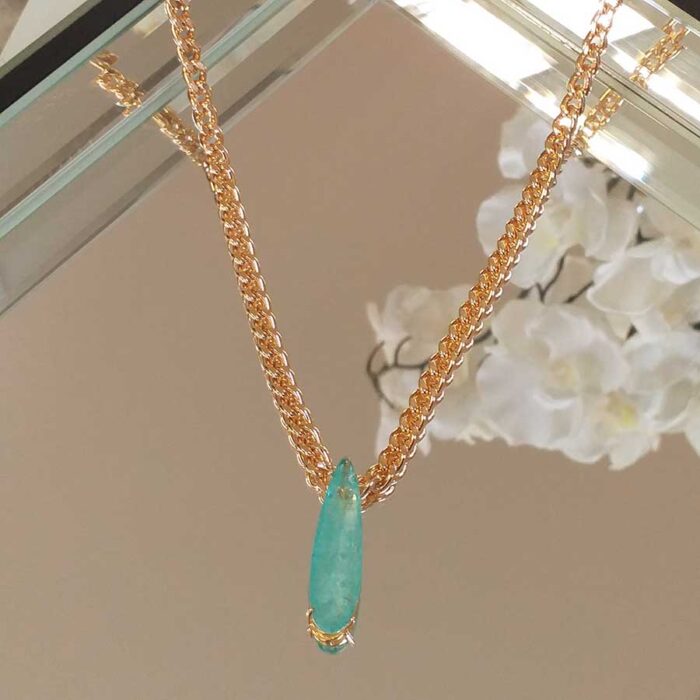 Colar gota longa turmalina – 3133 - Imagem 1