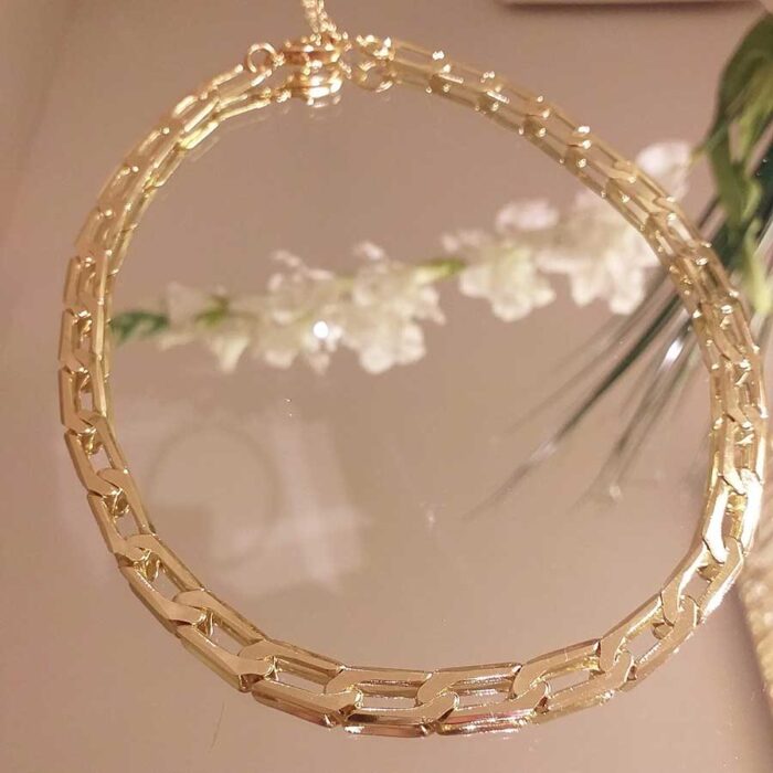 Colar corrente elo G diamantada - 166355 - Imagem 1