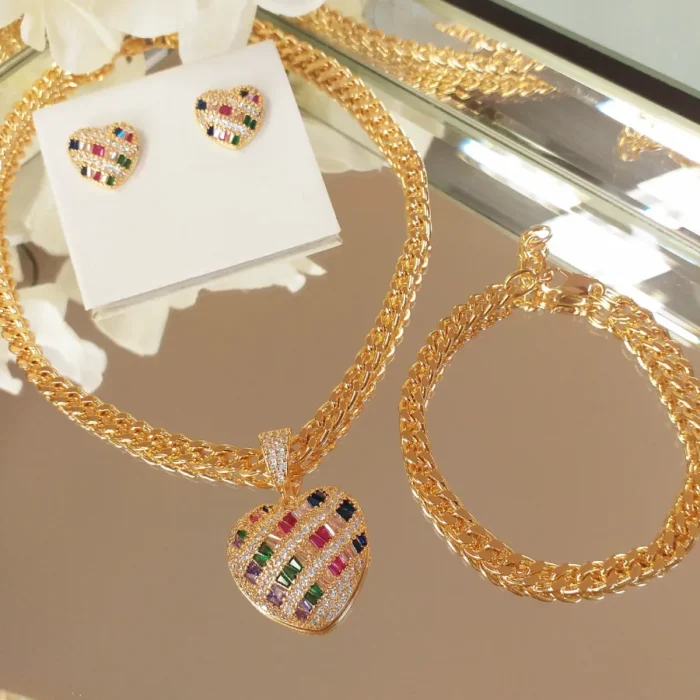 Conj. Coração rainbow - 4558 - Imagem 1