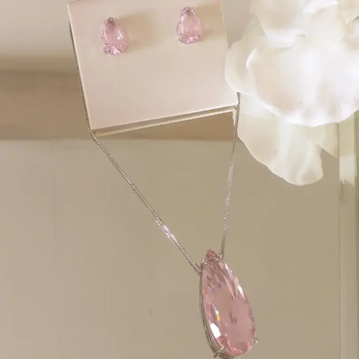 Conj. Gota Kunzita R. - 4959 - Imagem 1