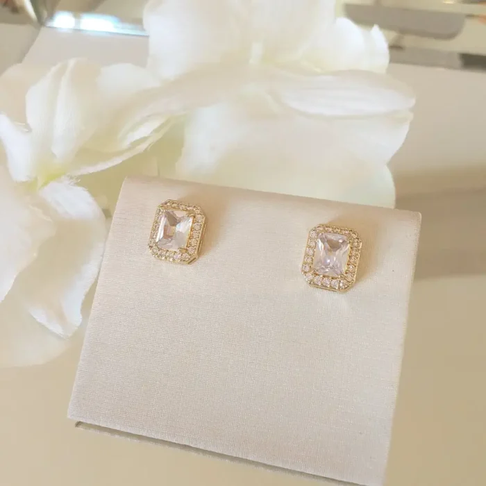 Brinco Baguete Crystal O.- 4985 - Imagem 1