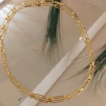 Colar elo liso retângulo p - 166927