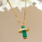 Colar cruz turmalina - 3395