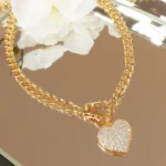 Colar coração fecho - 3497