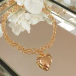 Colar elos coração - 4589