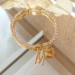 Pulseira de Riviera de Letra - 4654