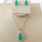 Conj Gota Turmalina Ródio - 4836