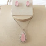 Conj. Gota Kunzita Ródio - 4837